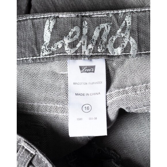 Levi's Womens 27x30 Low Rise Bootcut Jeans Diamond Accents Grey - Picture 5 of 6